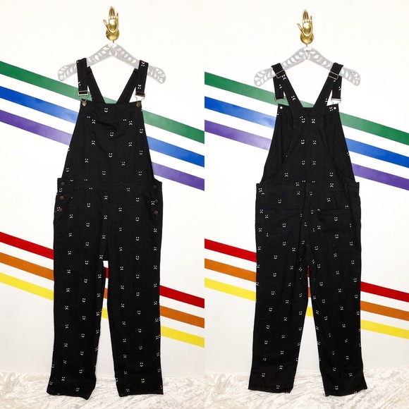 Lazy Oaf Pants - NEW Lazy Oaf happy sad overalls